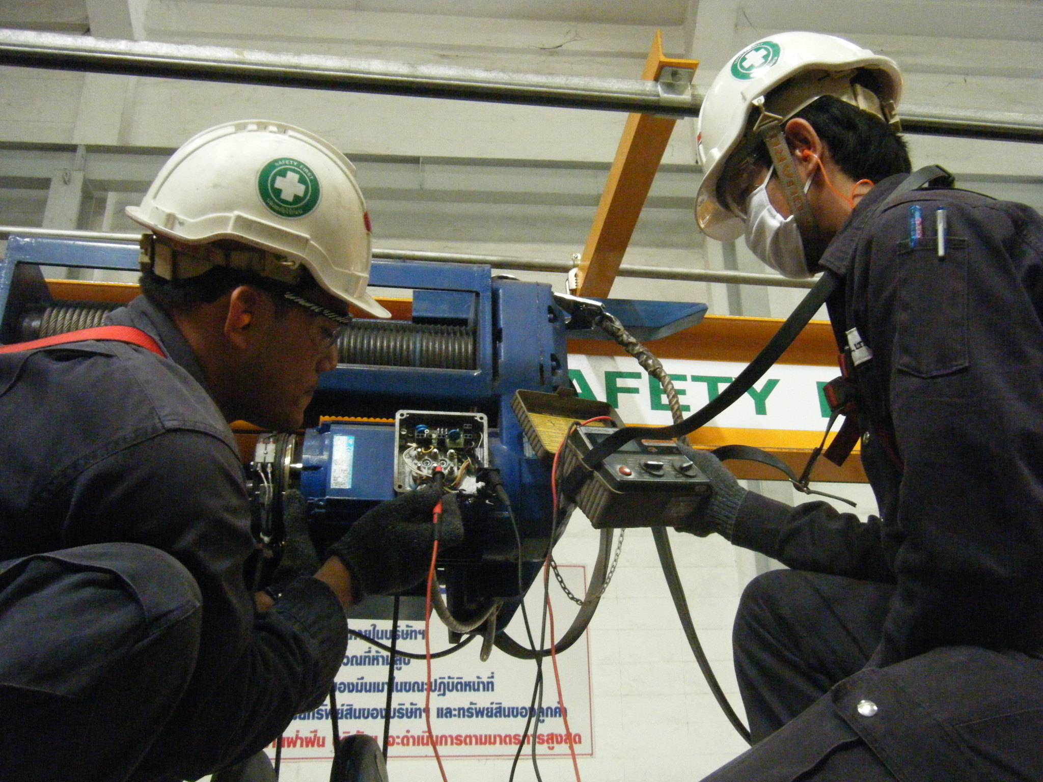 Maintenance of hoists and cranes